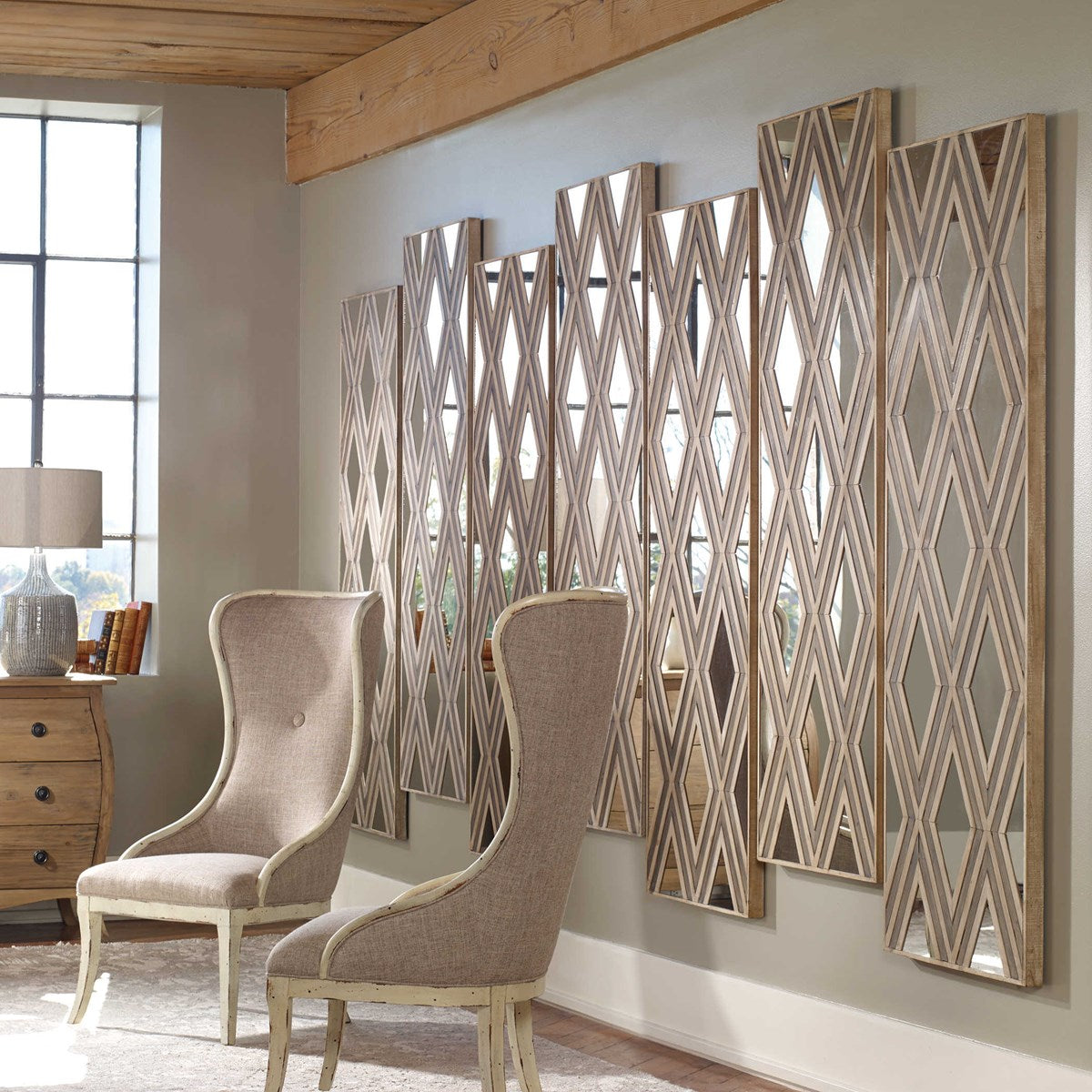 Stylish Wood and Mirror Wall Decor: Transform Your Space with Elegance