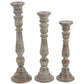 Wood Candleholders, Set of 3