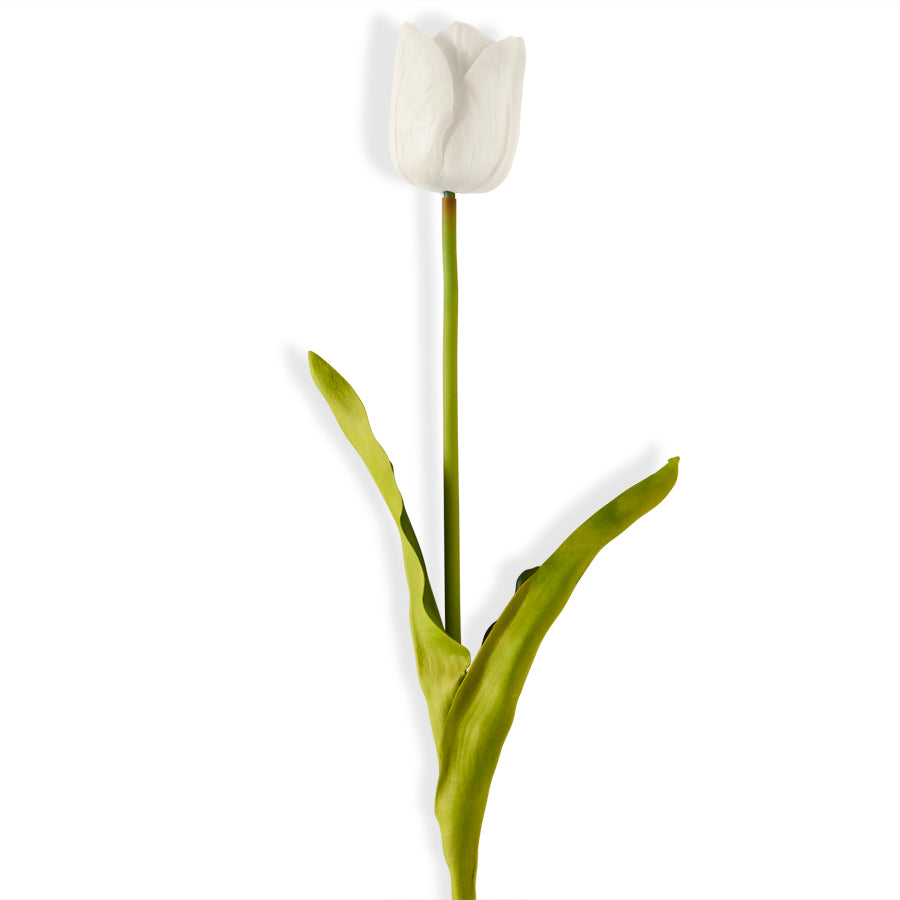 26.5" Real Touch Tulip Stem, White