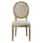 Meg Tufted Side Chair, French Linen