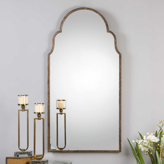 Black Tall Arched Mirror