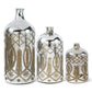 Etched Mercury Glass Bottle Vase (Various Sizes)