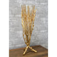 Golden Coral Glass & Metal Vase
