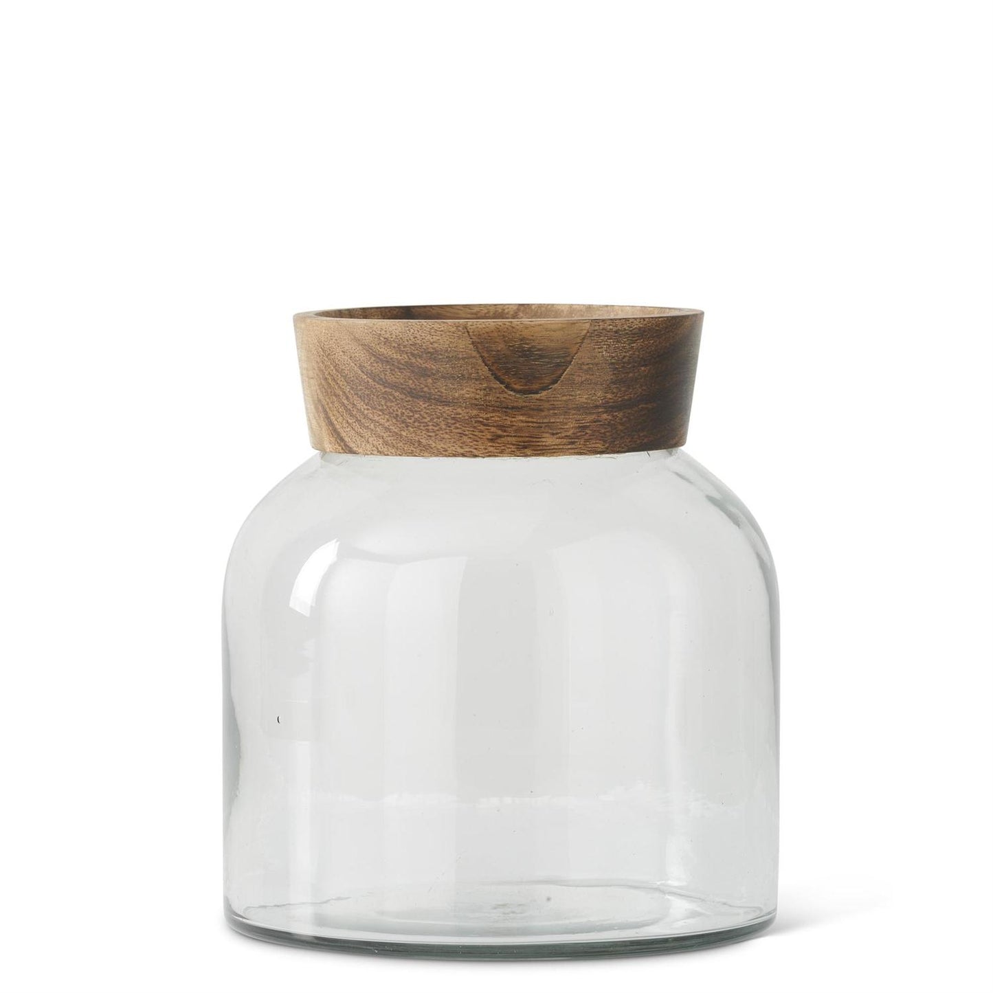 Small Glass and Wood Vase (Various Styles)