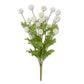 22" Mini Allium Bush with Foliage, White