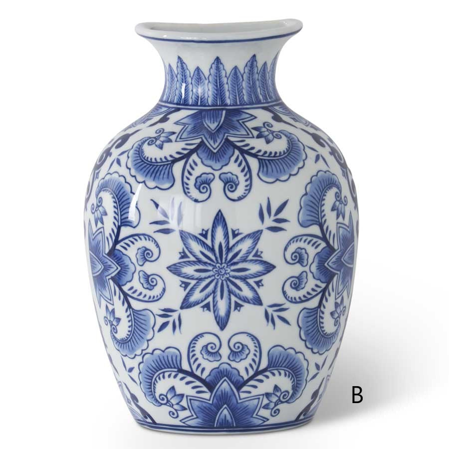 Porcelain Blue & White Chinoiserie Wall Vase (Various Styles)