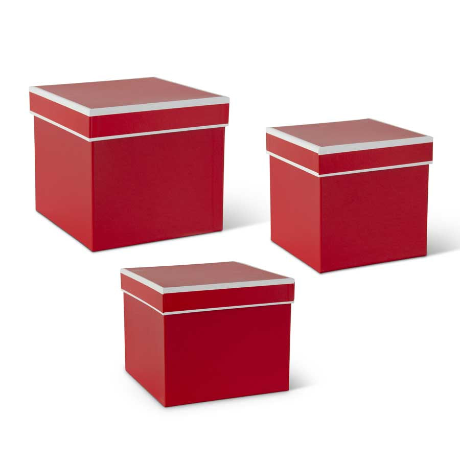 Red & White Square Plastic Lined Nesting Box (Various Sizes)