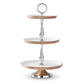Mango Wood and Enamel 3-Tiered Tray Stand
