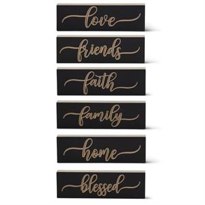 Matte Black Script Embossed Inspirational Sign (Various Styles)