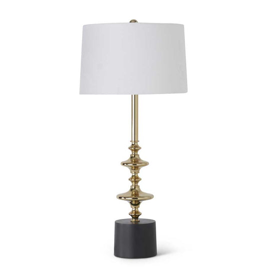 Gold Metal Spindle Table Lamp