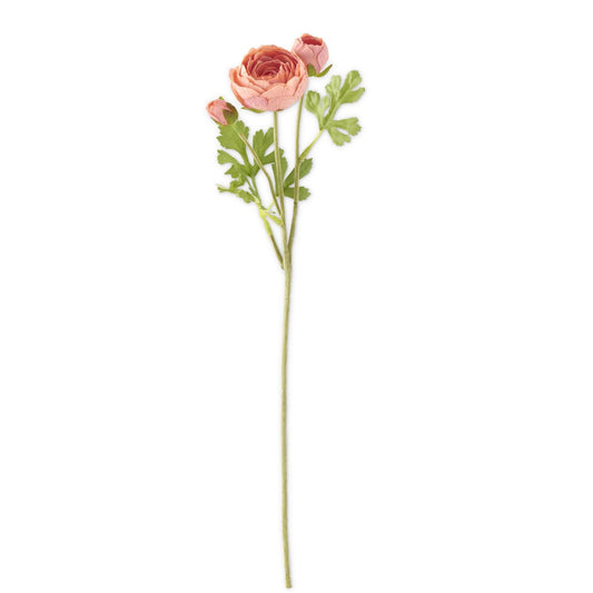 23" Real Touch Triple Bloom Ranunculus Stem (Various Colors)