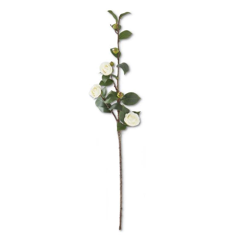 30" Camellia Stem, White