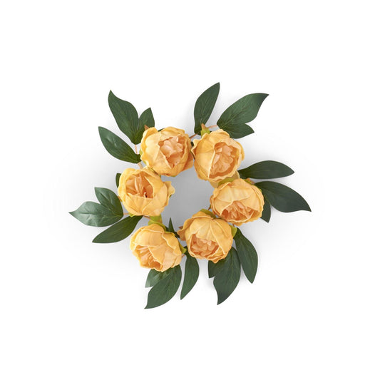 15" Real Touch Peony Candle Ring (Various Colors)