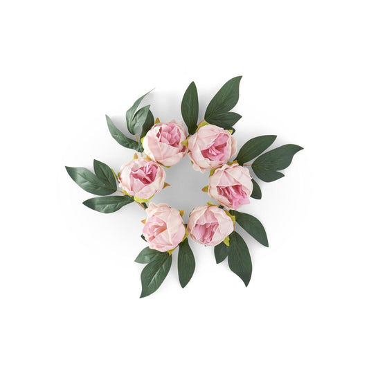 15" Real Touch Peony Candle Ring (Various Colors)