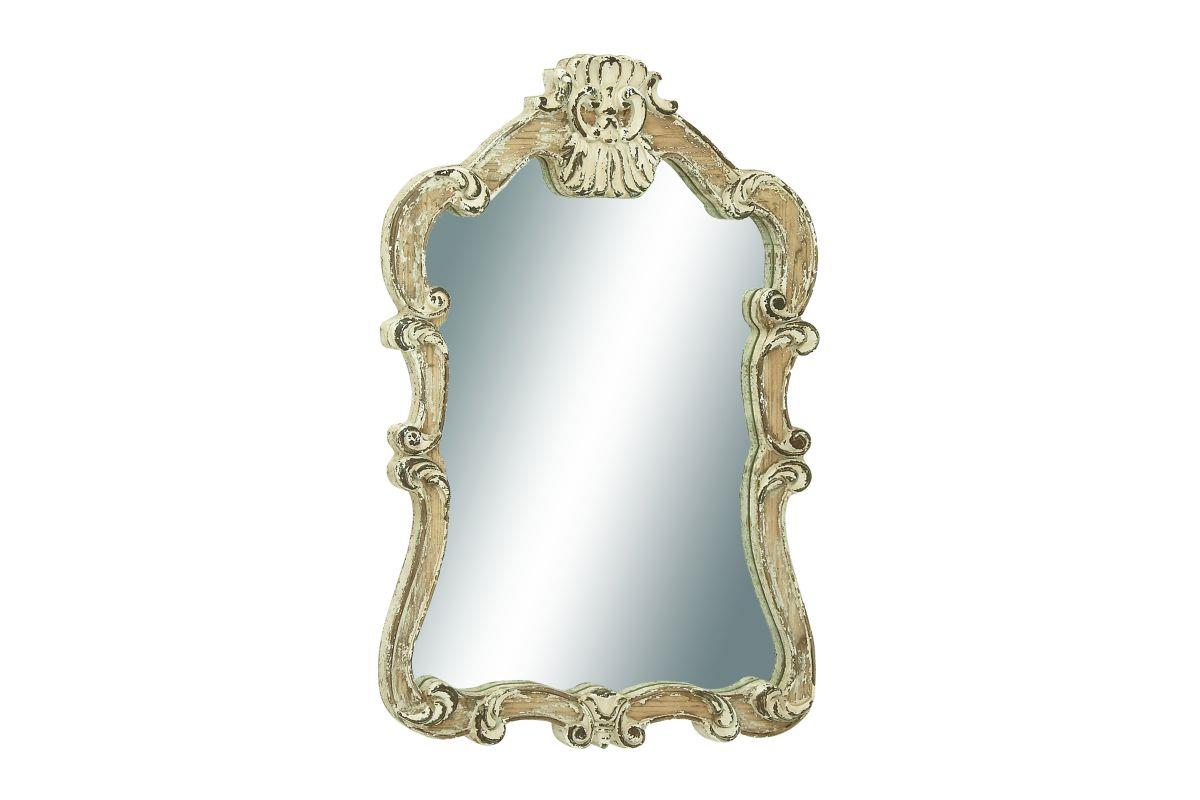 Ornate Arched Wooden Wall Mirror