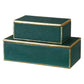 Karis Green Boxes, Set of 2