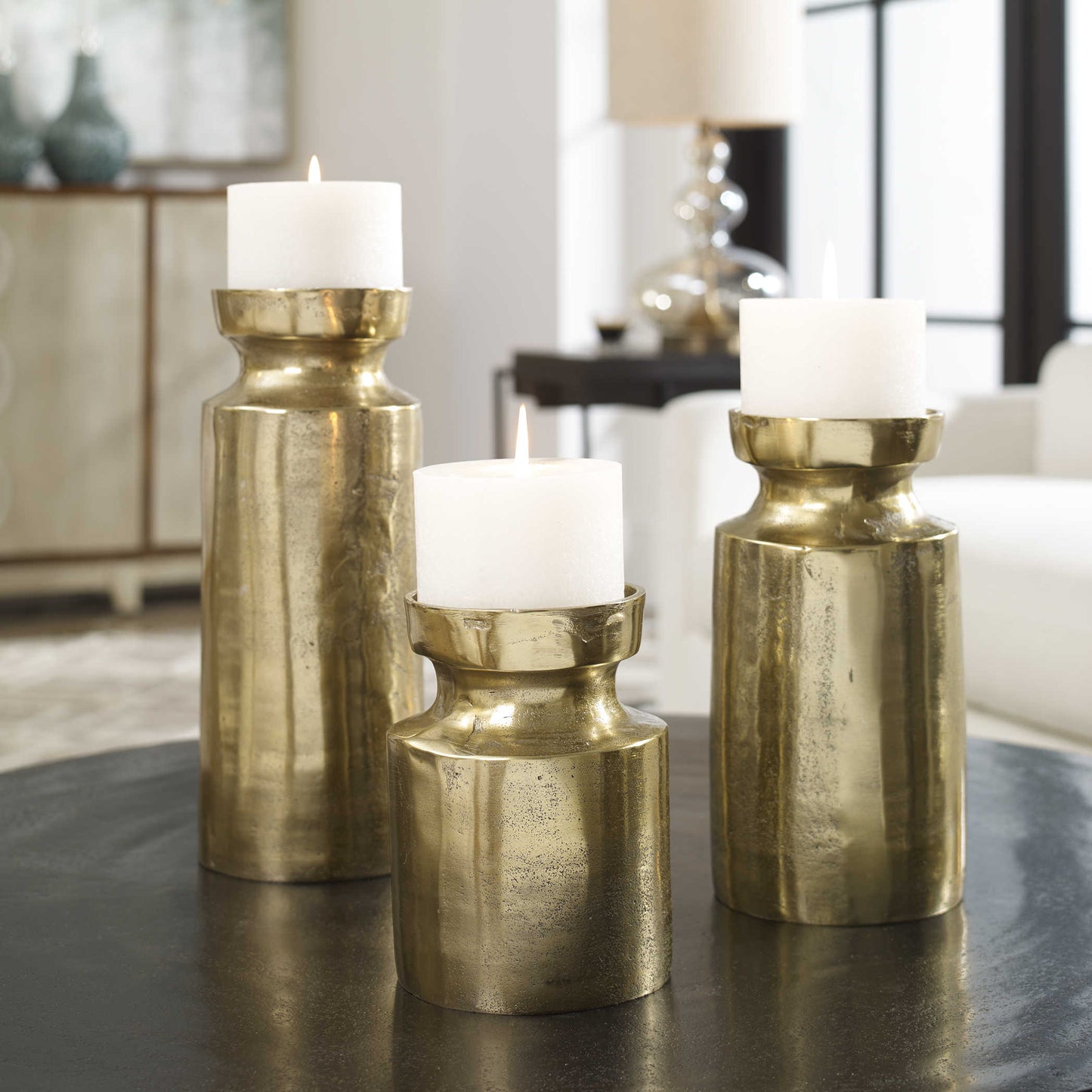 Amina Candleholders, Set of 3 (includes candles)