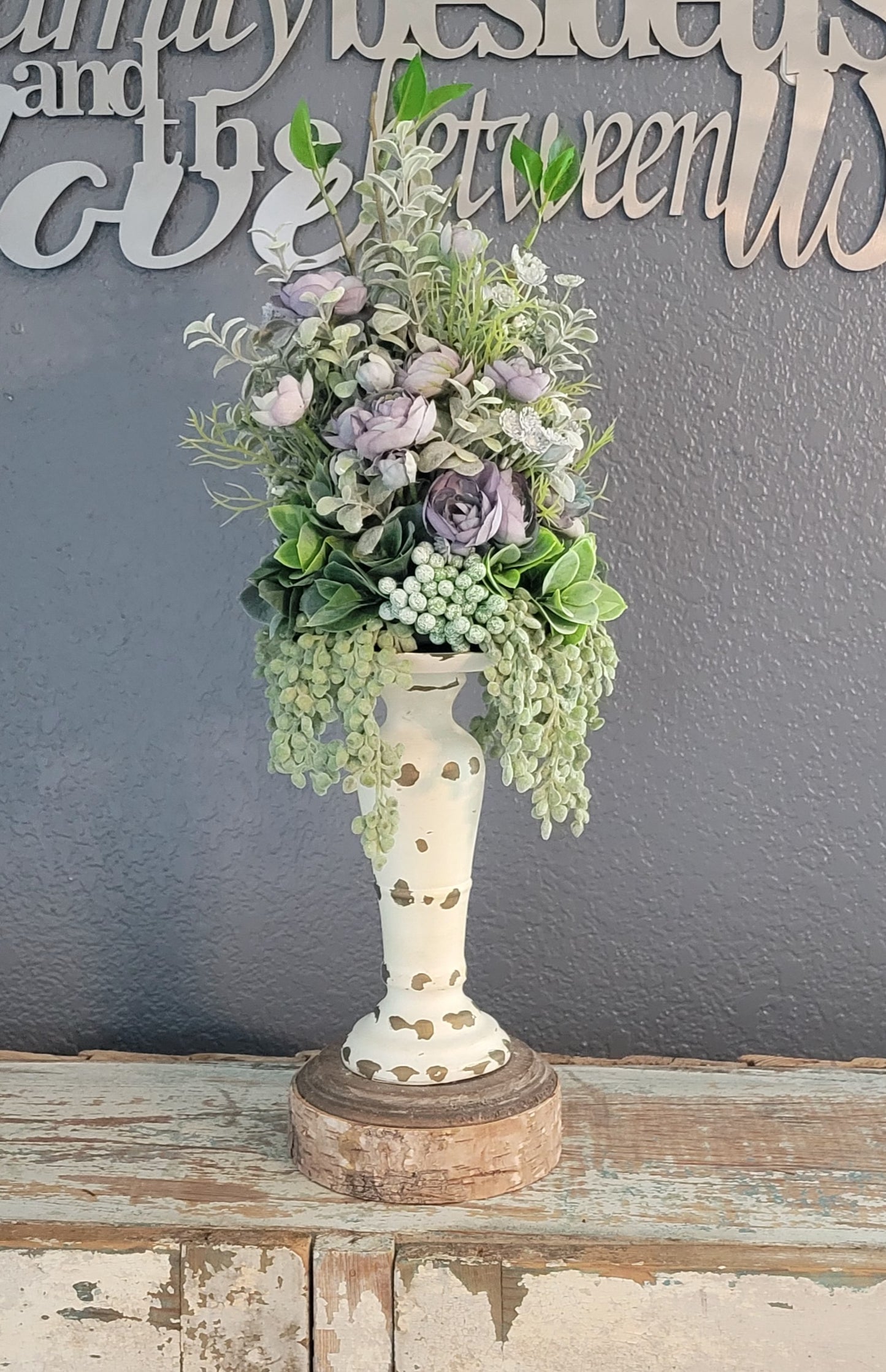 Dusty Purple Candle Topper