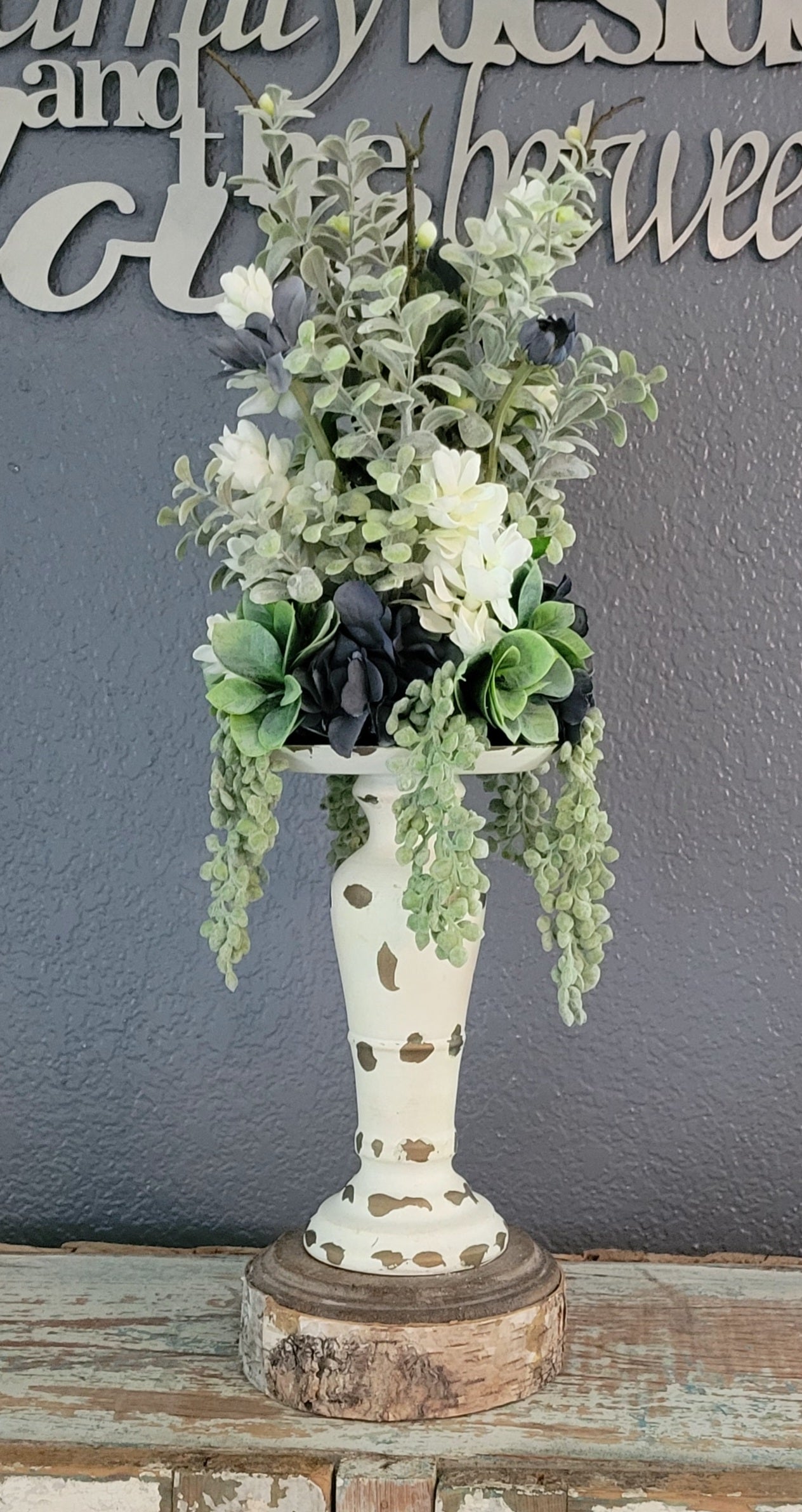 13" Tall Navy Candle Topper