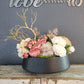 Dusty Pink And White Centerpiece