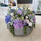 Purple Hydrangea Centerpiece