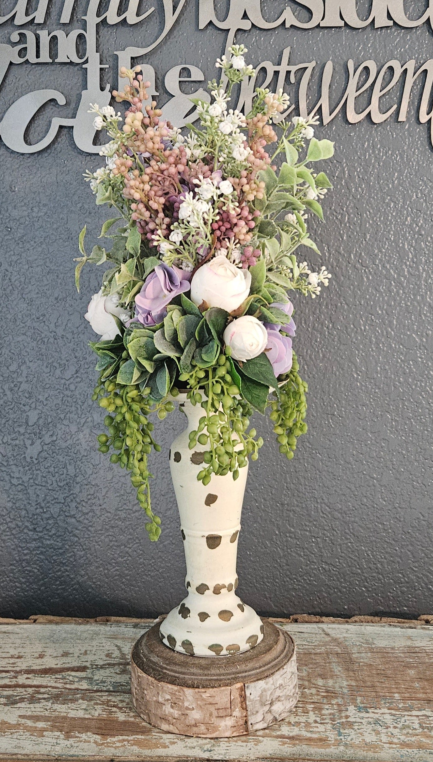 Pink Lilac Candle Topper