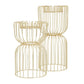 Cosmopolitan Gold Iron Glam Candleholders, Set of 2
