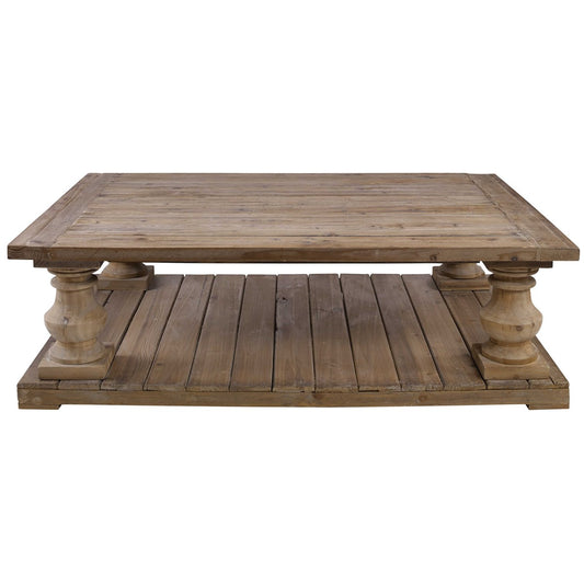 Chunky Leg Solid Wood Coffee Table