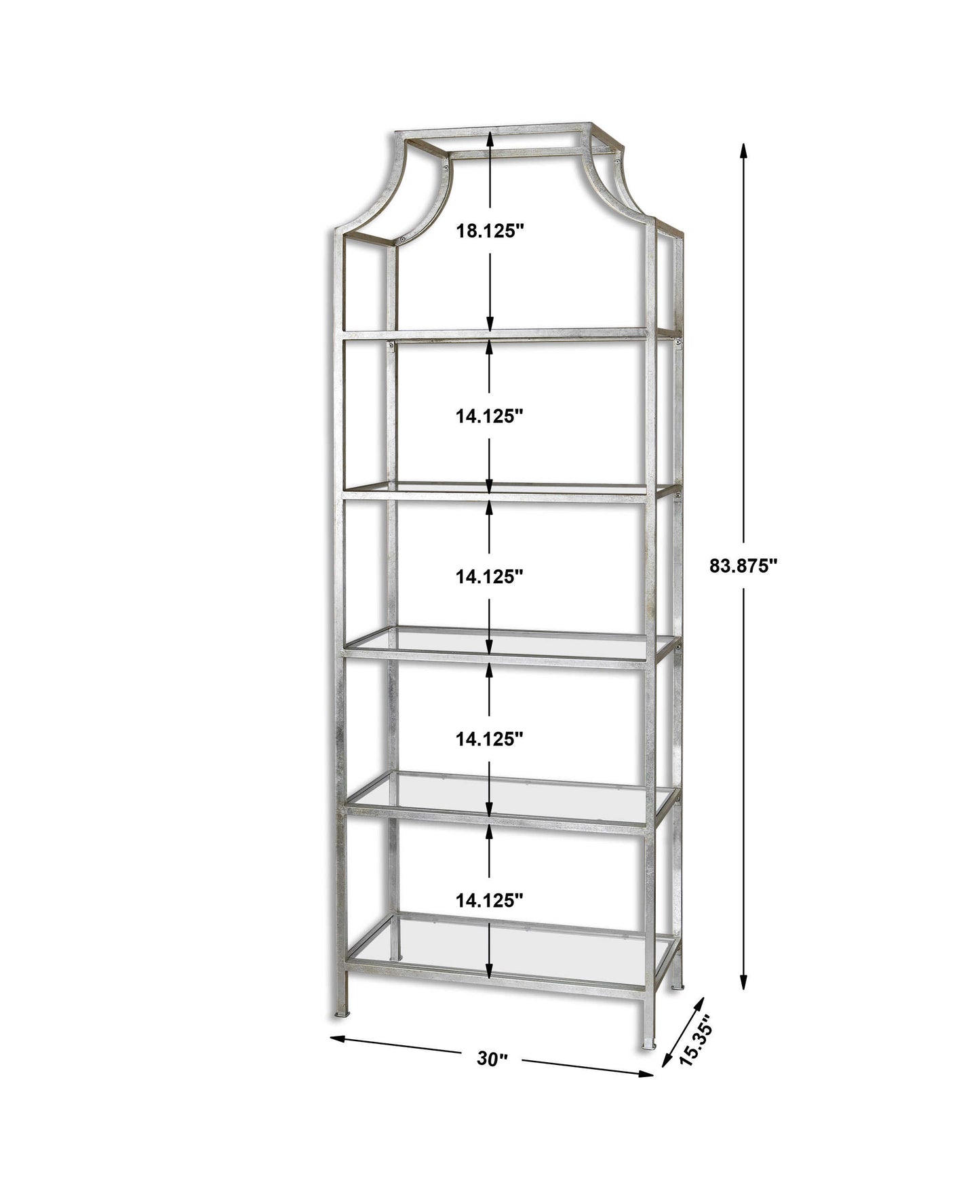 Aurelie Etagere Glass Shelves