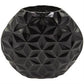 Cosmopolitan Black Aluminum Geometric Vase