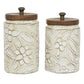 Dolomite Decorative Canisters, Set of 2