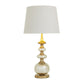 Gold Linen Mercury Glass Table Lamp