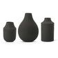 Black Matte Metal Vases, Small (Various Sizes)