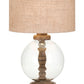Wood and Orb Lamp