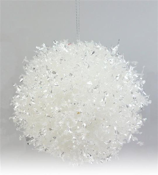 Snowball Ornament, White