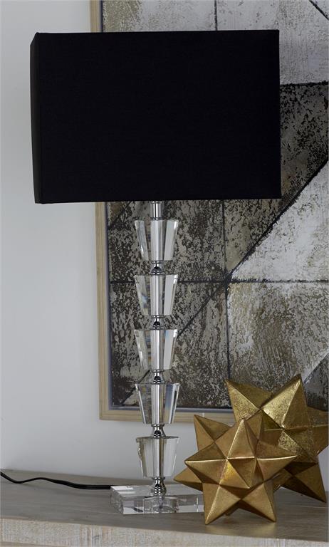 Silver Metal Glam Table Lamp