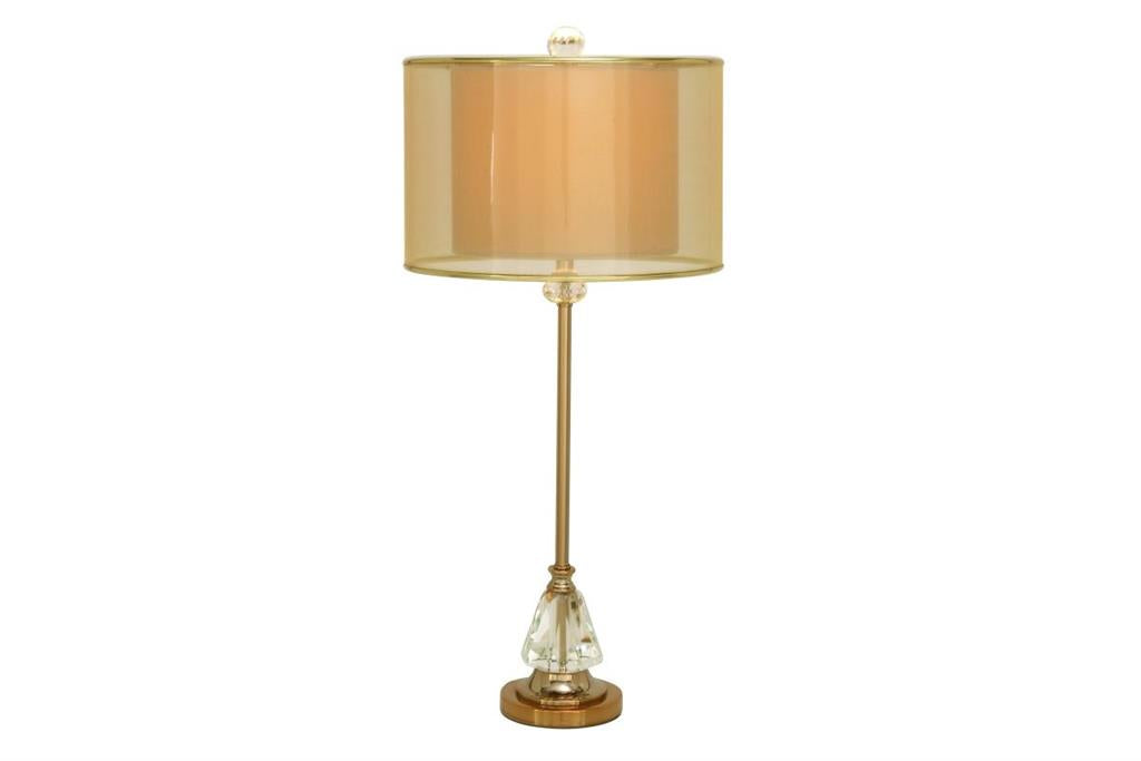 Gold Glam Metal & Glass Buffet Lamp