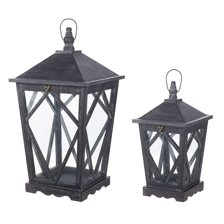 Black Washed Lanterns (Various Sizes)