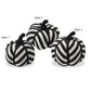 Black & White Striped Fabric Pumpkin (Various Sizes)