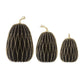 Tall Black with Gold Trim Pumpkin (Various Sizes)