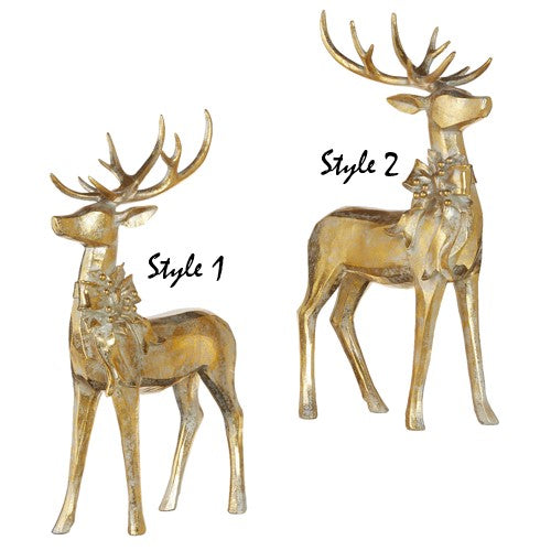 Aged Golden Deer with Bow (Various Styles)