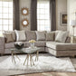 Holly Sectional, Silver