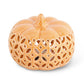 Ceramic Cutout LED Pumpkin, Orange