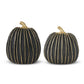 Black with Gold Trim Pumpkin (Various Sizes)
