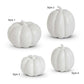 White Ceramic Chevron Embossed Pumpkin (Various Styles)