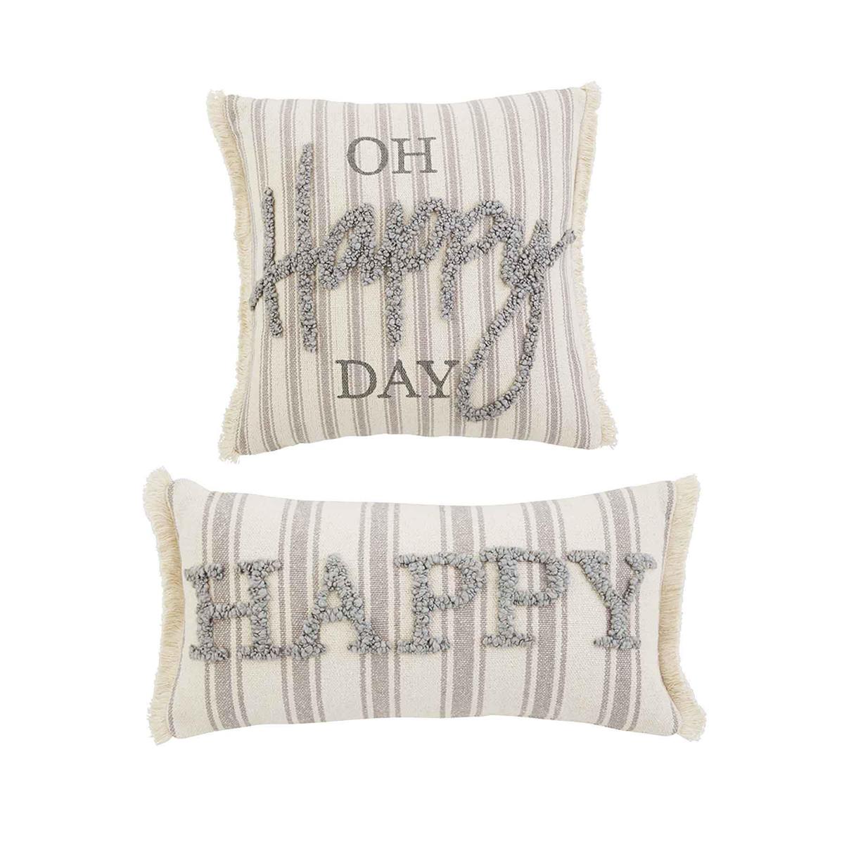 Happy Tufted Pillow (Various Styles)
