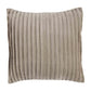 Velvet Striped Square Pillow, Taupe