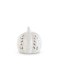 Ceramic LED Cutout Mini Pumpkin, White