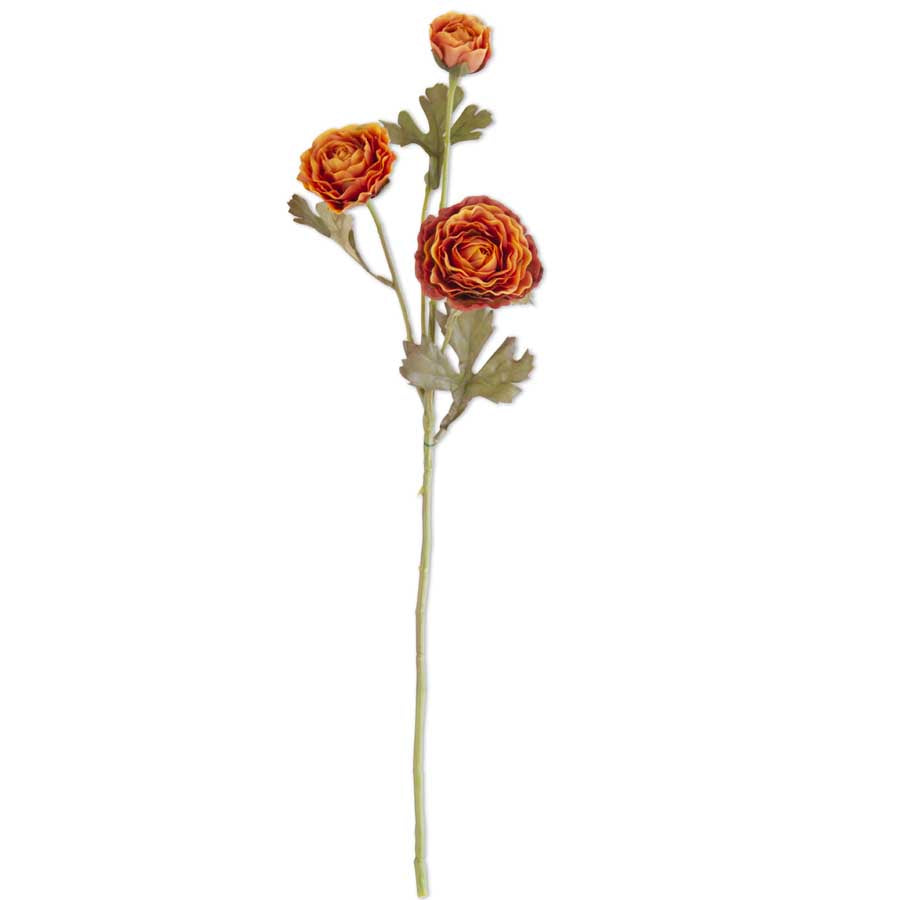 20.5" Ranunculus Spray, Orange