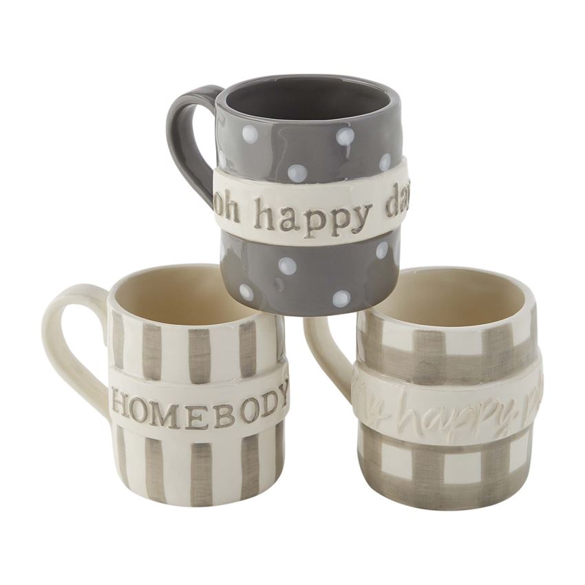 Happy Plaque Boxed Mug (Various Styles)